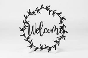 Welcome Wreath Sign